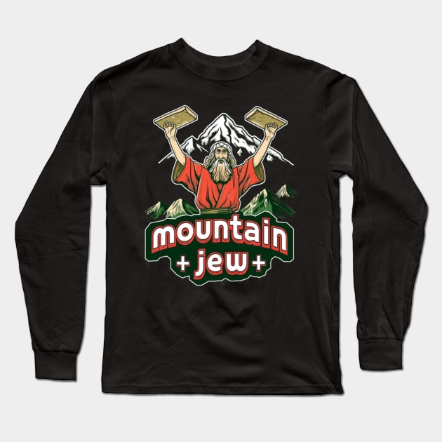 Mountain Jew, Jewish, Travel aroud the world, mountains Long Sleeve T-Shirt by Pattyld